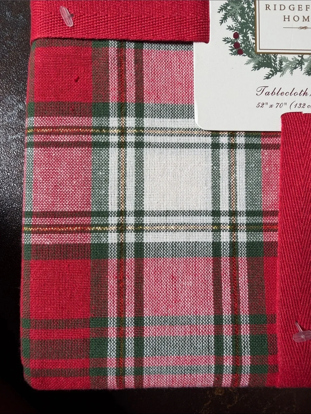 Red & Green Plaid Tablecloth